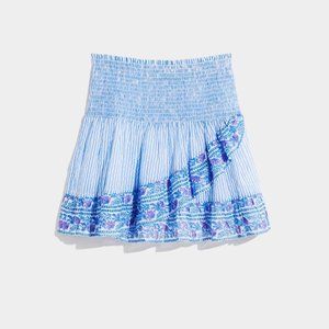 Vineyard Vines Border Print Smocked Ruffle Skirt